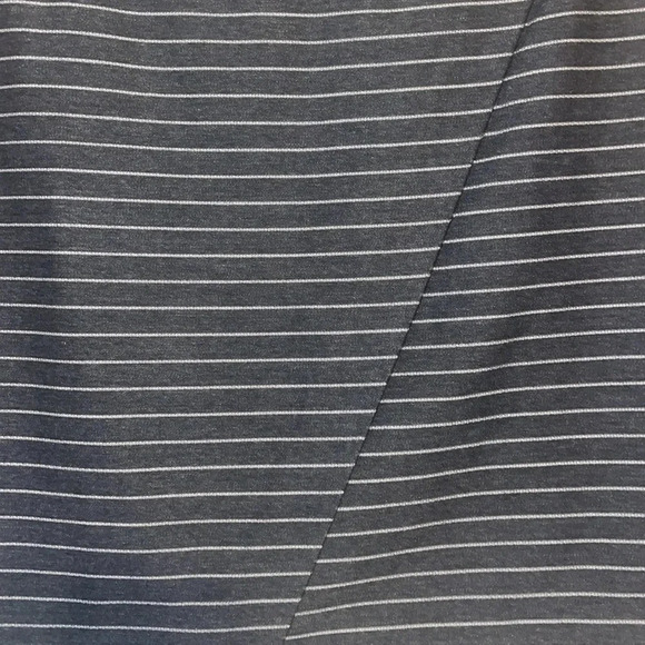 Loft women’s 10 medium skirt stripe business casual aline grey white Ann Taylor - Picture 2 of 10